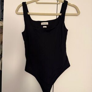 Aritzia Babaton Black Square Neck Bodysuit